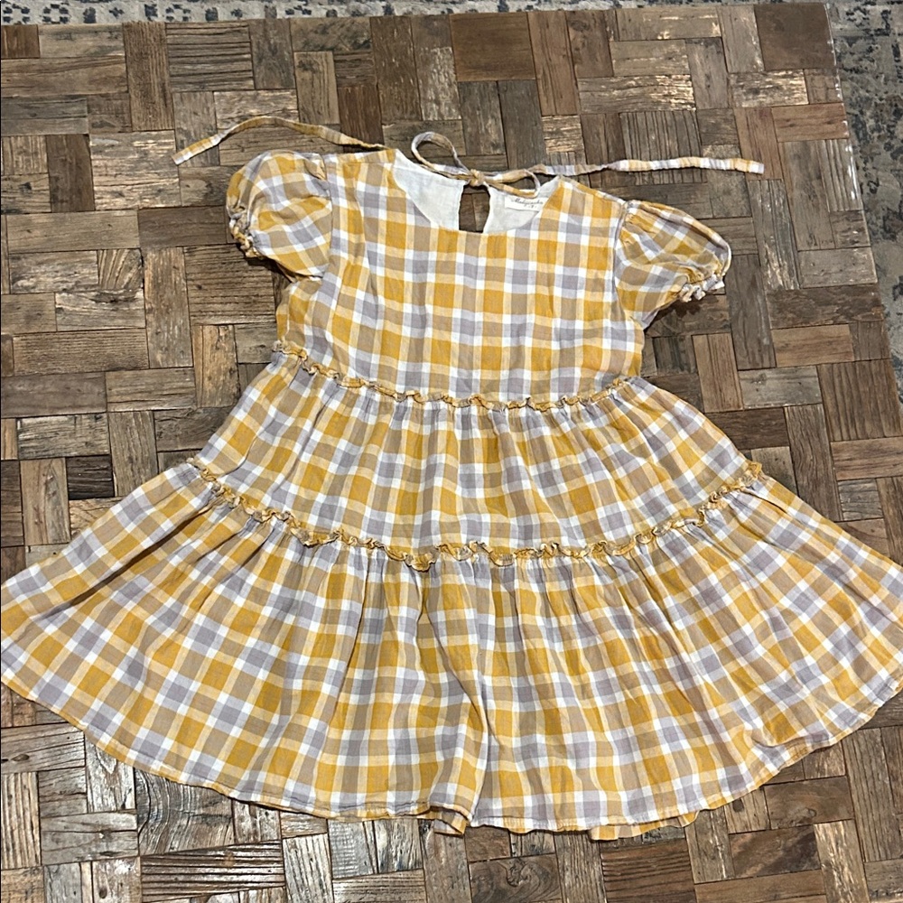 Girls Fall Tiered Plaid Dress Size 7